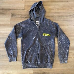 Nirvana 2016 Mineral Wash Gray Hoodie Size Small Official Merchandise Grunge Alt